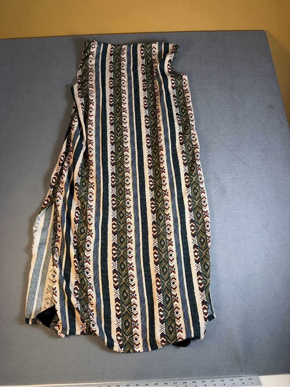 2 Chic Cream, Navy and Green Striped Sleeveless Vest